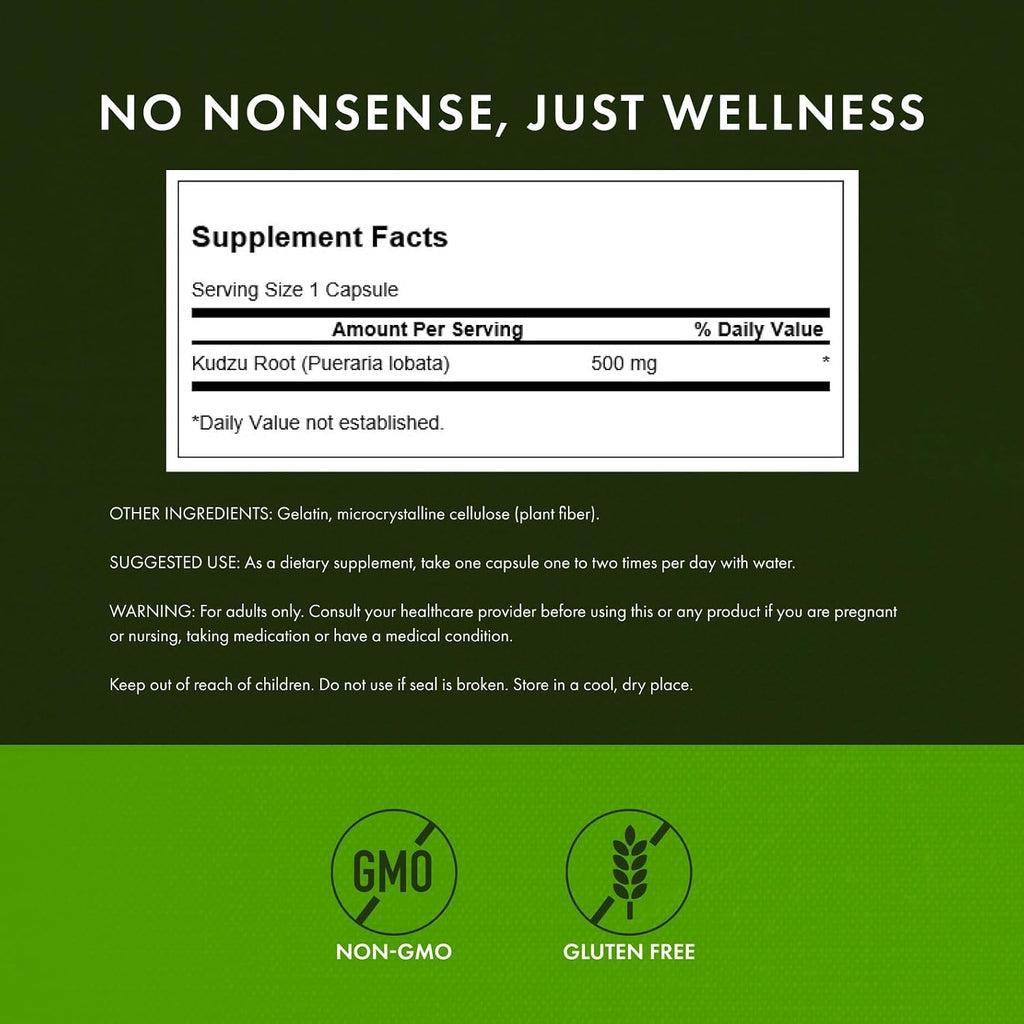 Swanson Full Spectrum Raíz de Kudzu - 60 Cápsulas, 500 mg