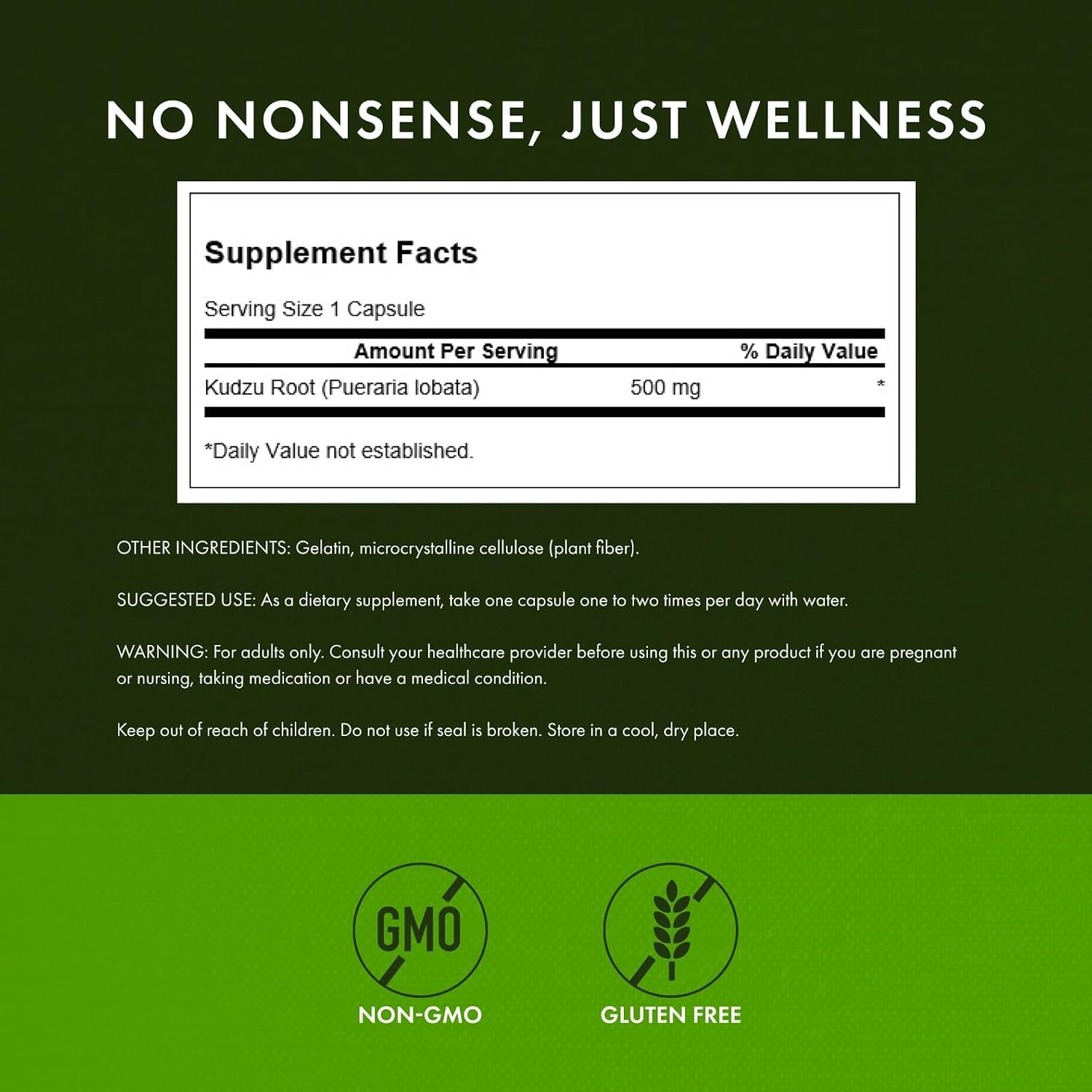 Swanson Full Spectrum Raíz de Kudzu - 60 Cápsulas, 500 mg