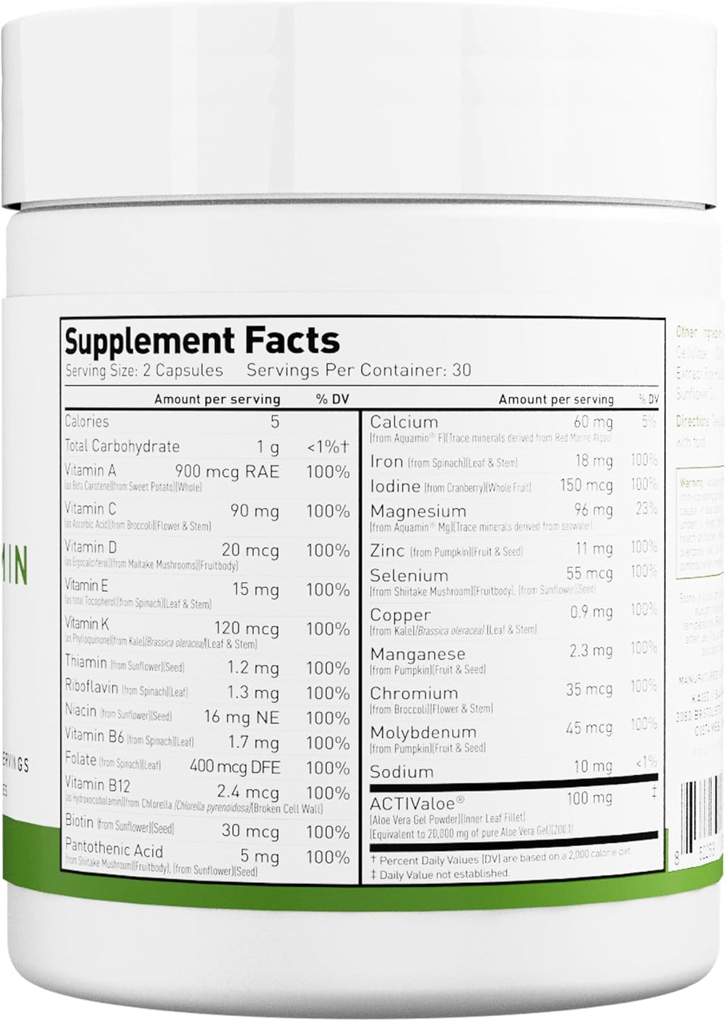 Kaged Multivitamin – Complejo Multivitamínico Vegano con Frutas y Verduras Ecológicas