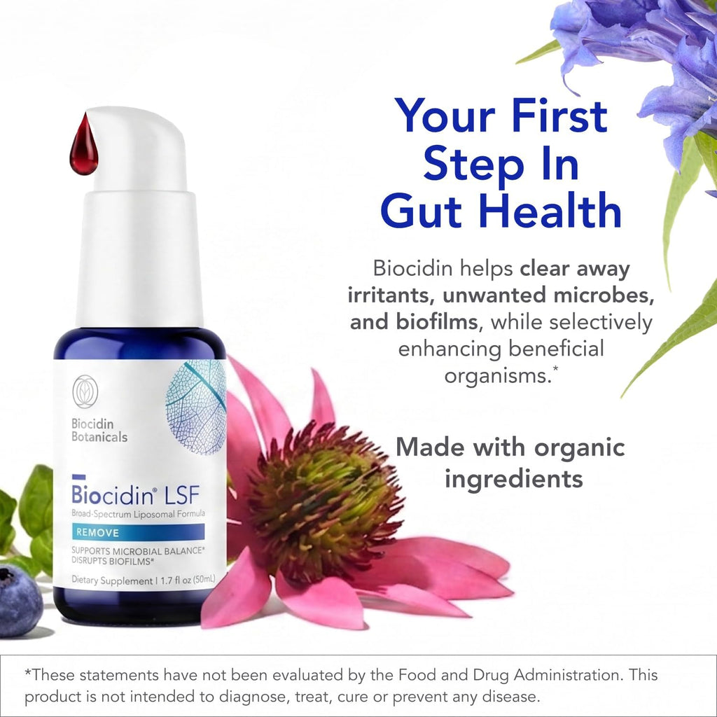 Biocidin LSF, Fórmula Liposomal para la Salud Intestinal y Defensa contra Biofilms (50 ml)