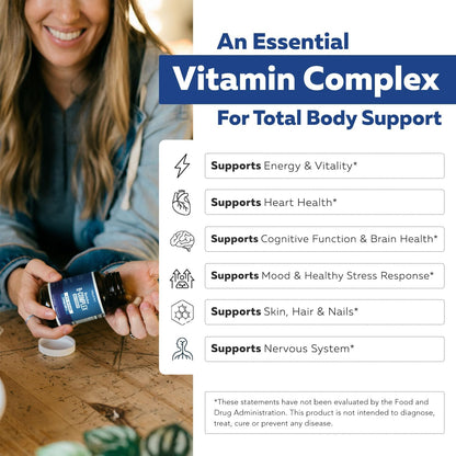BioActive Vitamin B Complex - Complejo B – Personas mayores, cuya absorción de nutrientes puede disminuir con la – Image 4
