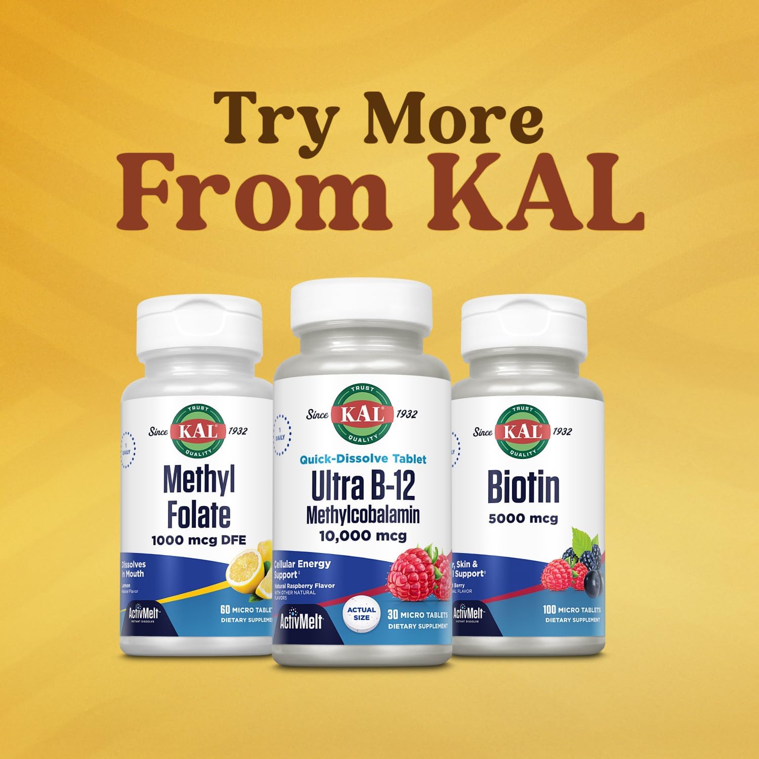 KAL Ultra B12 Metilcobalamina Sublingual 10000mcg - 30 Microcomprimidos
