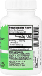 Vitacost Extracto de Baya de Acai, 60 Cápsulas (500 mg por Cápsula)