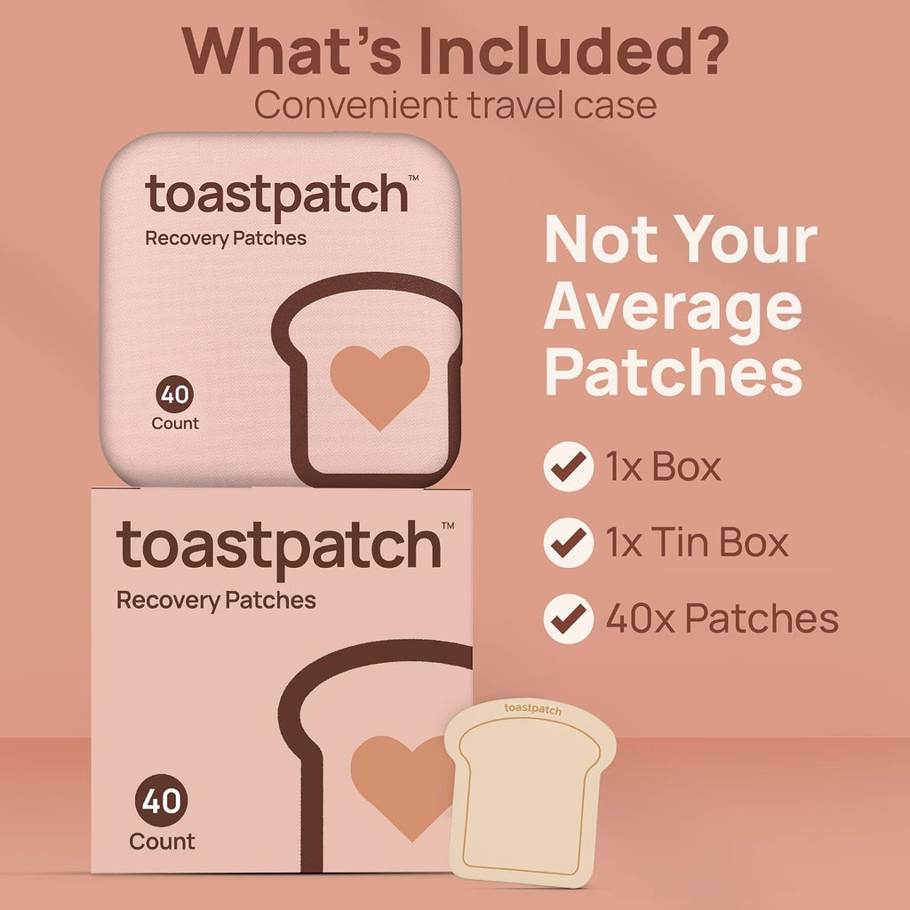 Toastpatch Parches de Recuperación 40 uds – Natural After Party Relief