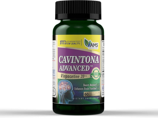 America Medic & Science Cavintona Advanced Supplement – Vinpocetina 20mg – 60 Cápsulas