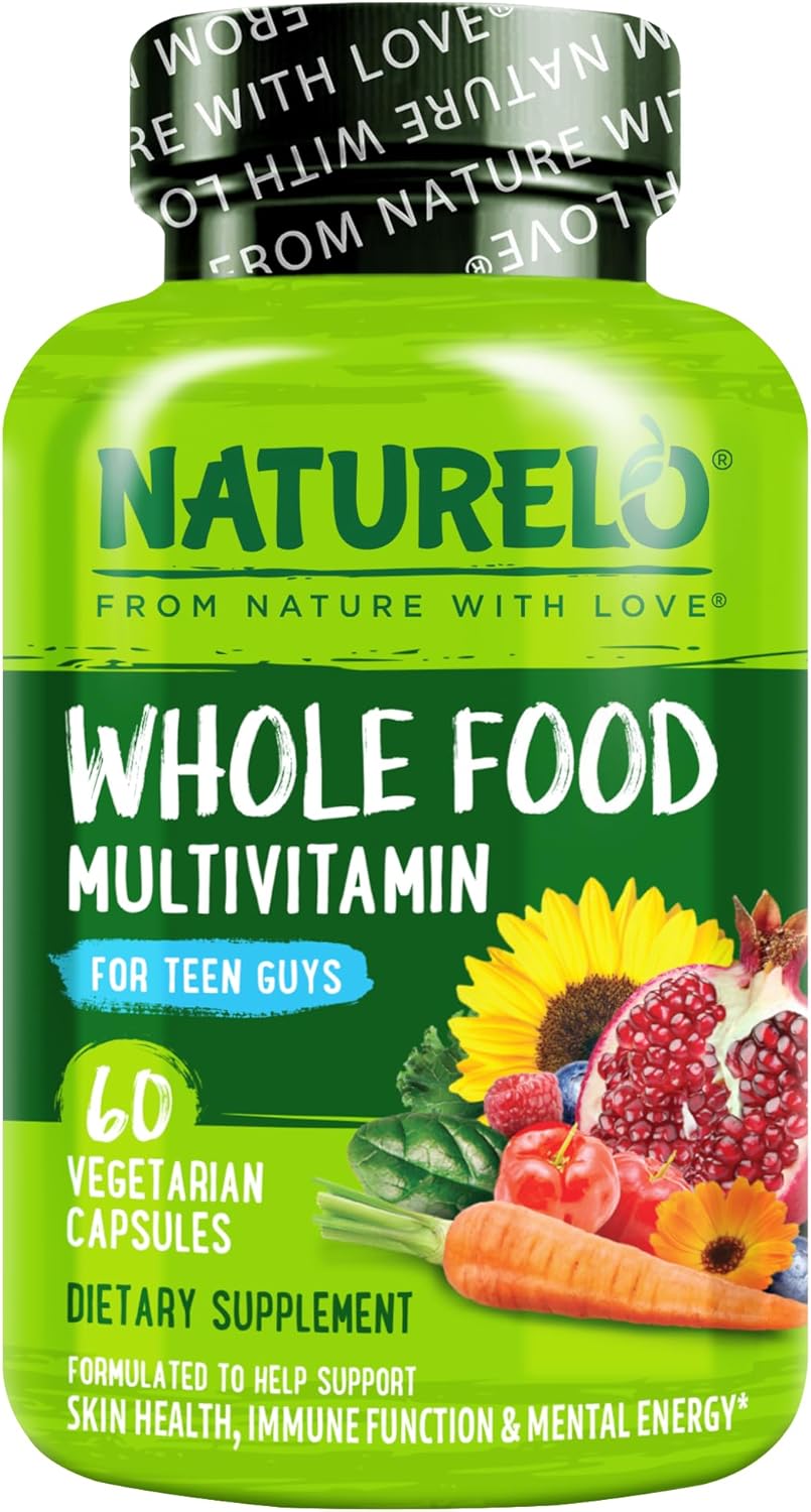 NATURELO Multivitamínico para Adolescentes - Complejo Vitamínico para Chicos - con Extractos Vegetales - No Transgénico - Vegano - 60 Cápsulas