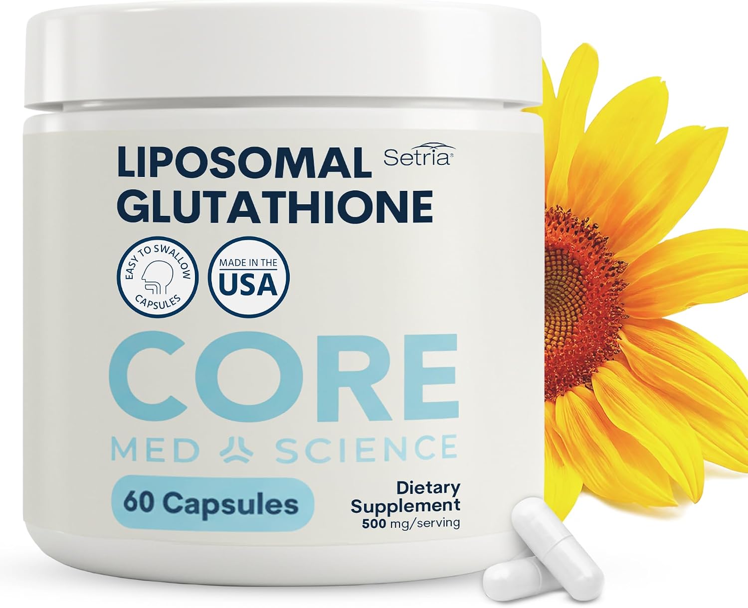 Core Med Science Liposomal Glutathione Setria 500mg Cápsulas