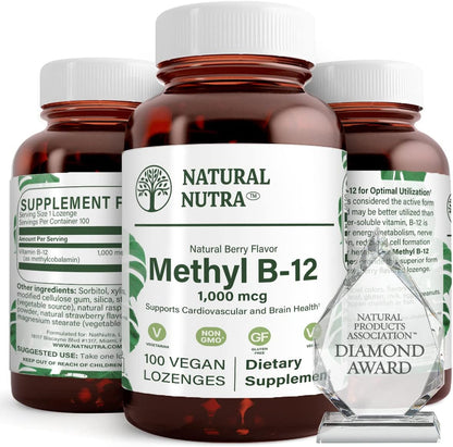 Natural Nutra Metil B12 1000mcg - 100 – Metabolismo energético: La B12 contribuye al metabolismo energético – Image 1