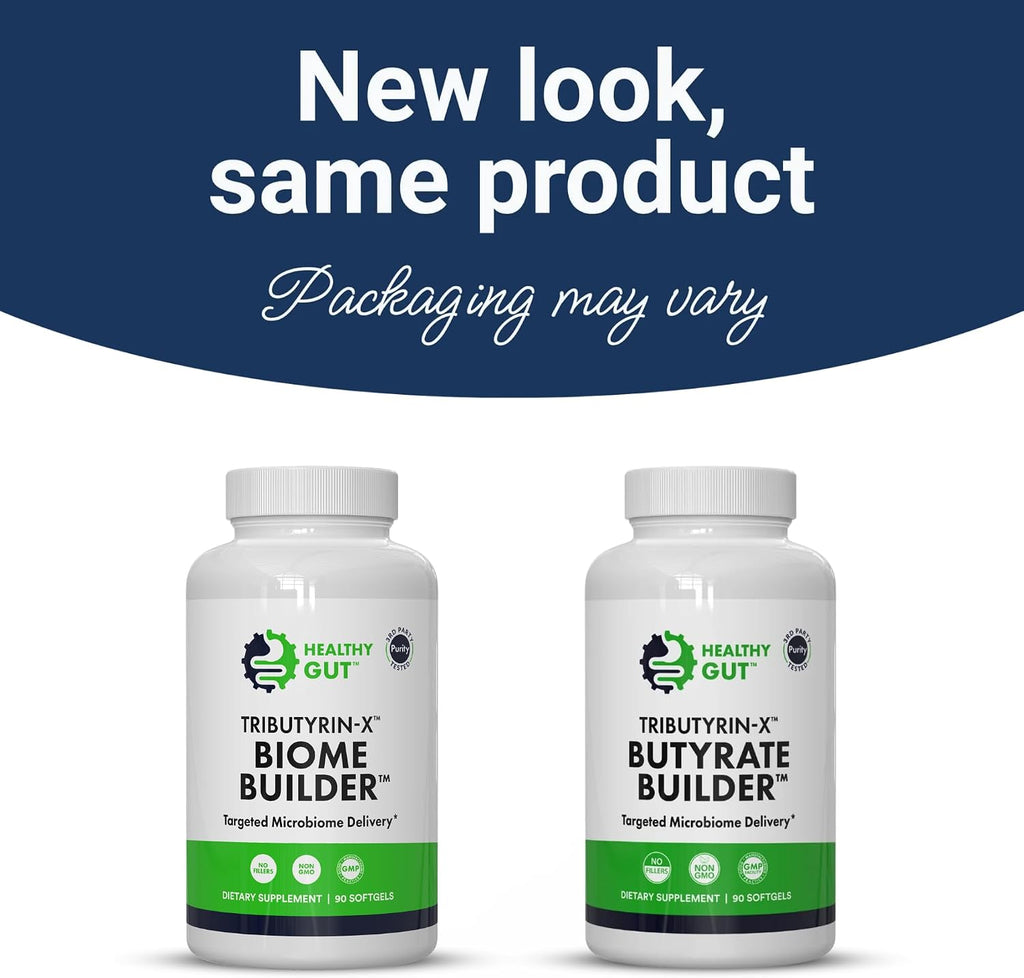 Healthy Gut Tributyrin-X – Suplemento de Butirato Altamente Biodisponible | 90 Cápsulas Blandas