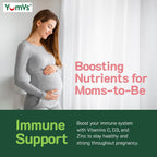 YumVs Gominolas Prenatales con Ácido Fólico, Hierro y Colina - 60 Gominolas