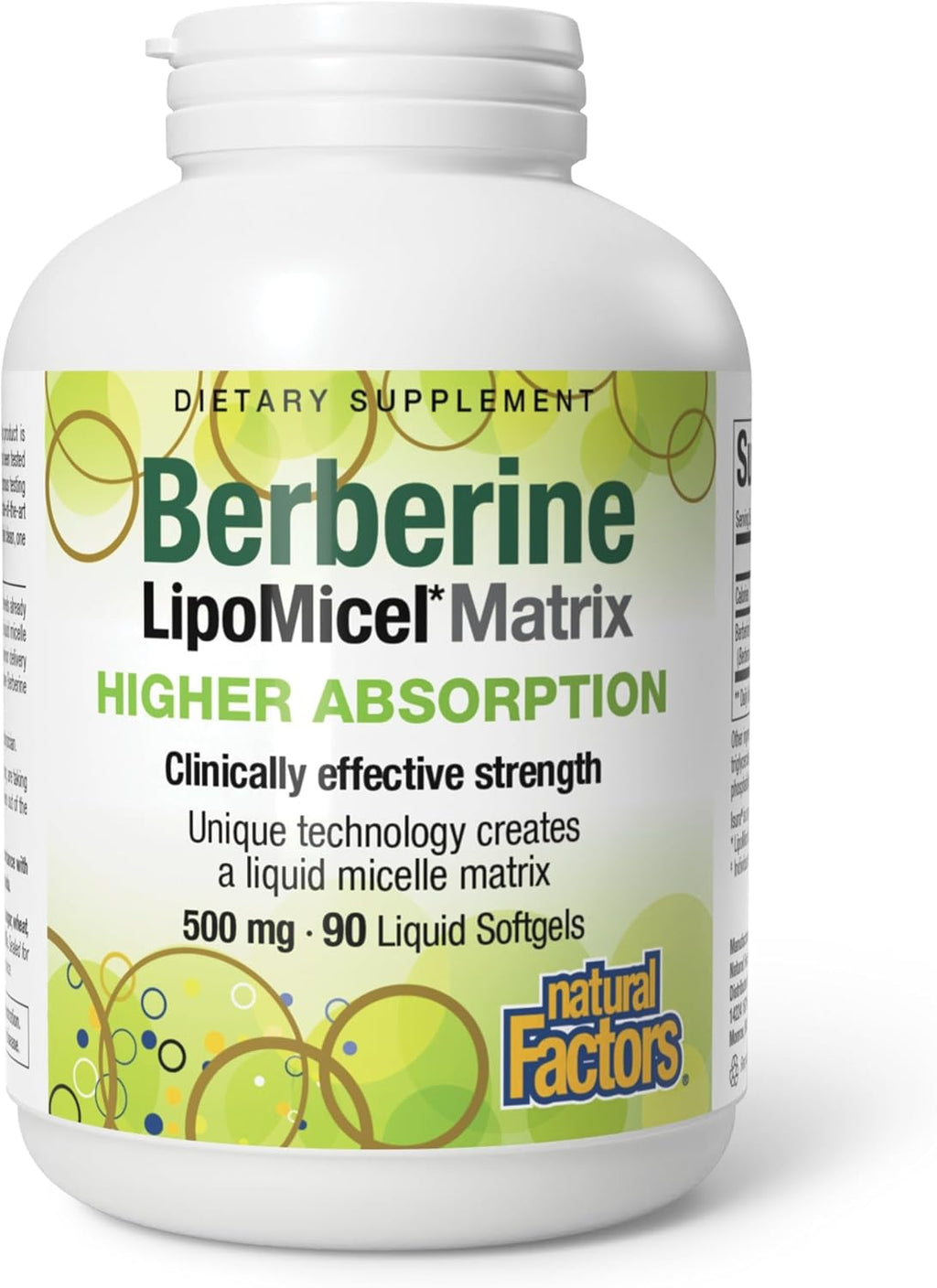 Natural Factors Berberina LipoMicel Matrix - 60 Cápsulas Blandas (60 Dosis)