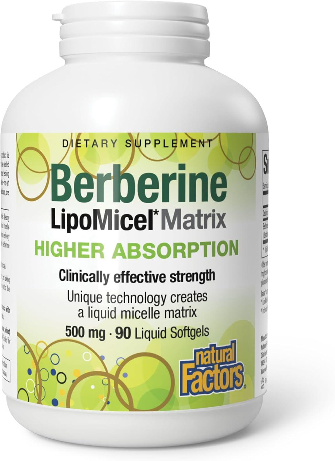 Natural Factors Berberina LipoMicel Matrix - 60 Cápsulas Blandas (60 Dosis)