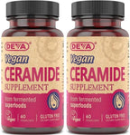 DEVA Vegan Ceramide Skin Support, 120 Tablets (2 Bottles of 60)