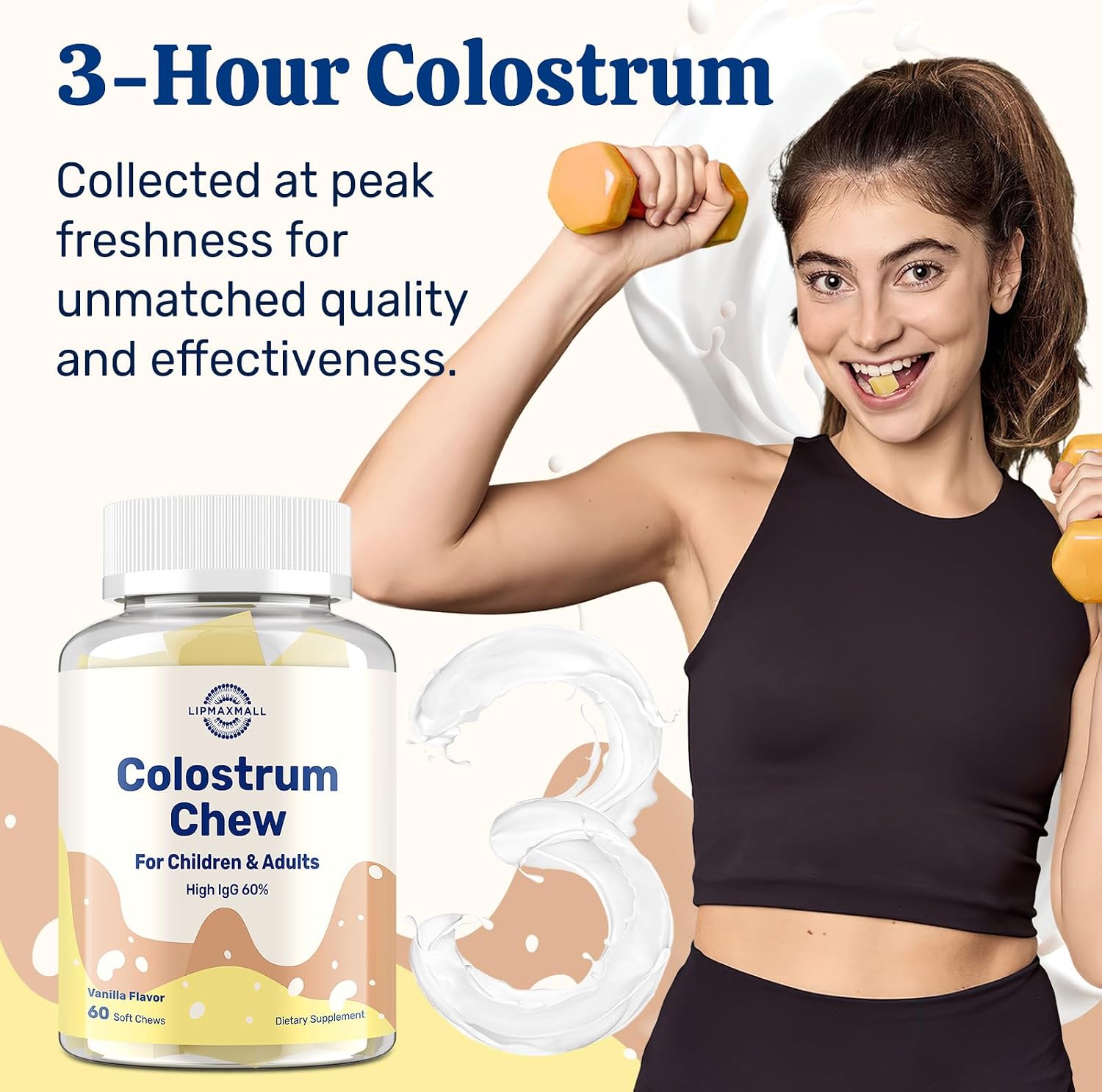 Calostro Bovino 60% IgG - 60 Comprimidos Masticables