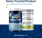 NaturVet Senior Advanced 5-en-1 Apoyo para Perros Mayores – 60 masticables blandos con Ginkgo Biloba y Luteína
