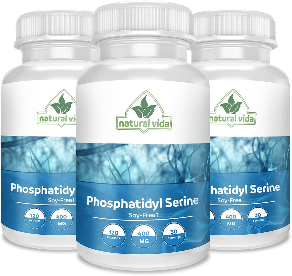 Natural Vida Fosfatidilserina 400 mg – 120 Cápsulas Vegetales (30 Dosis) – Sin Soja