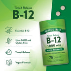 Vitamina B12 1000 mcg 75 Comprimidos de Liberación Prolongada - Nature's Truth
