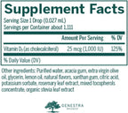 Genestra Brands D-Mulsion 1000 - Suplemento de Vitamina D3 Líquida - 1000 UI por gota - Sabor Natural a Limón - 30 ml