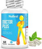 NuBest Doctor Plus con Calcio, Vitamina D3, Vitamina K2 (MK7) y Magnesio para la Salud Ósea - 60 Cápsulas