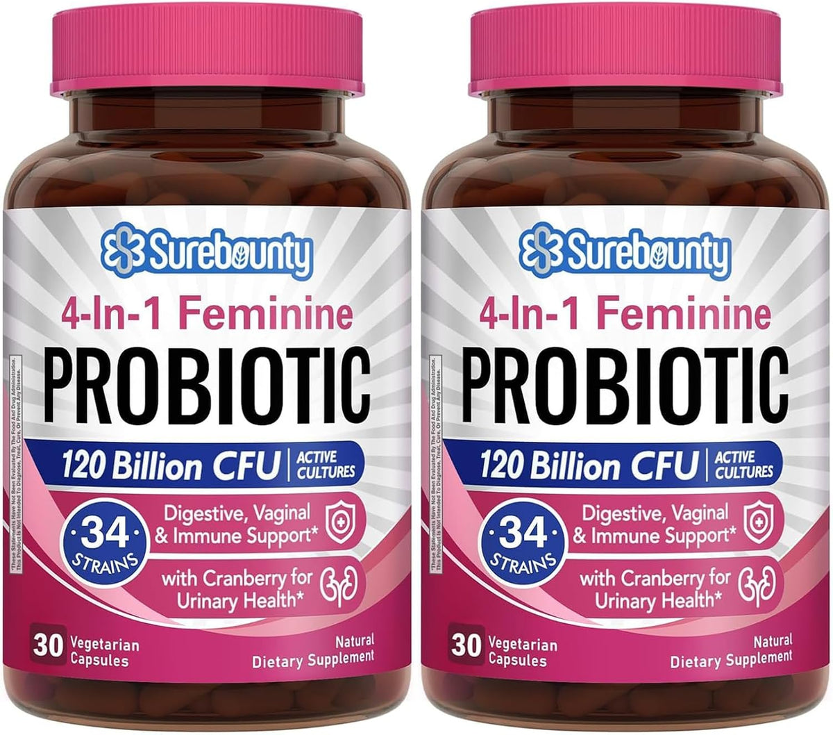 Probióticos para Mujeres, 120 mil millones UFC, 34 cepas, Prebióticos, Enzimas Digestivas, Arándano rojo, 4-en-1 Probiótico – Image 8
