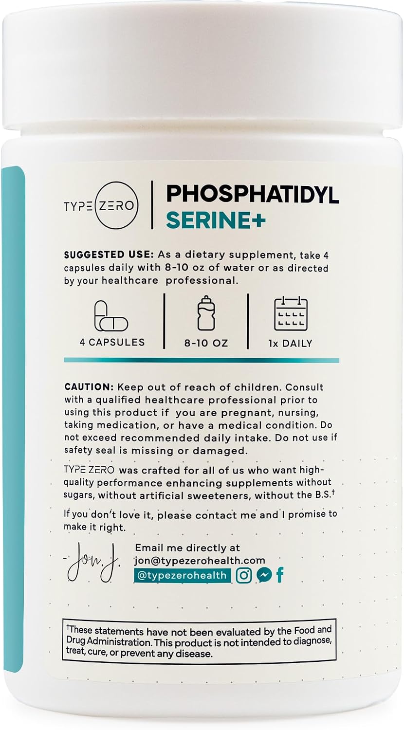 Phosphatidylserine 3X Strength - Suplemento de apoyo cerebral con Alpha GPC y Huperzina A