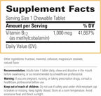 B12-Active - Metilcobalamina 1000 mcg - 30 Comprimidos Masticables Sabor Cereza