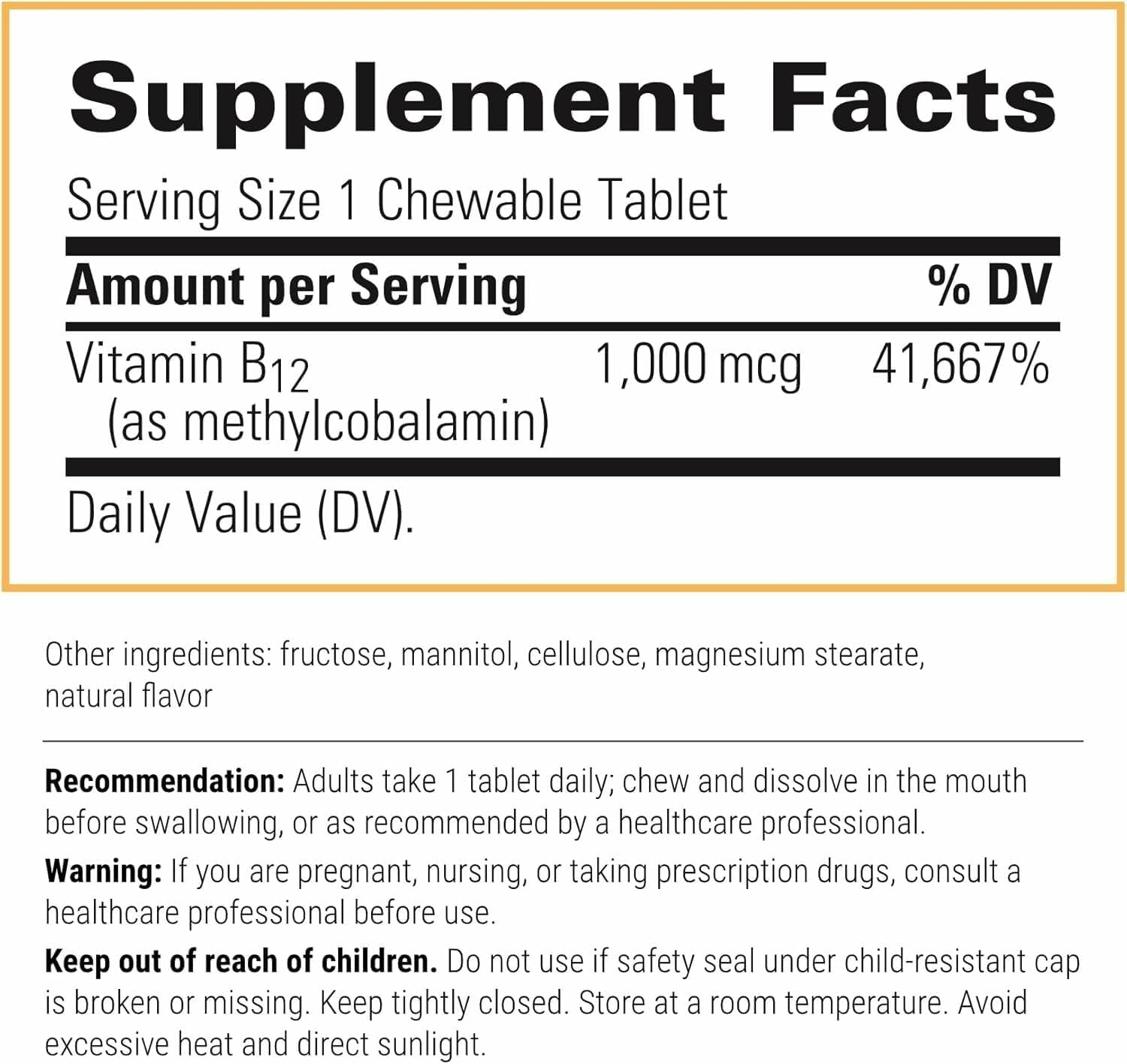 B12-Active - Metilcobalamina 1000 mcg - 30 Comprimidos Masticables Sabor Cereza