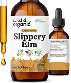 Wild & Organic Gotas de Olmo Resbaladizo - Extracto Líquido de Corteza de Ulmus Rubra - Sin Alcohol, Vegano - 2 fl oz