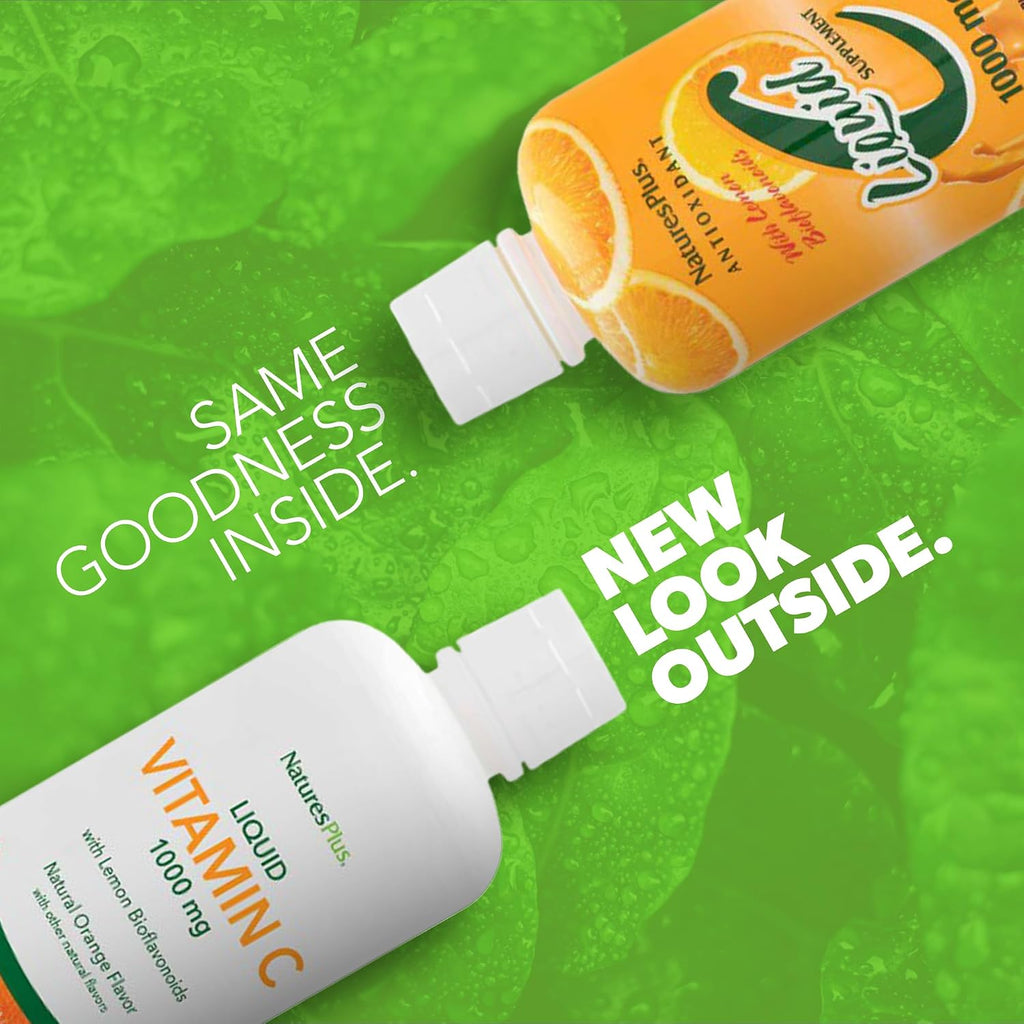 NaturesPlus Liquid Vitamin C - 1000 mg, 887 ml - With Lemon Bioflavonoids - Vegetarian, Gluten-Free - 30 Servings