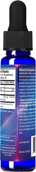 Dr's Advantage Vitamina B1 Líquida 60ml – Tiamina para Energía y Metabolismo