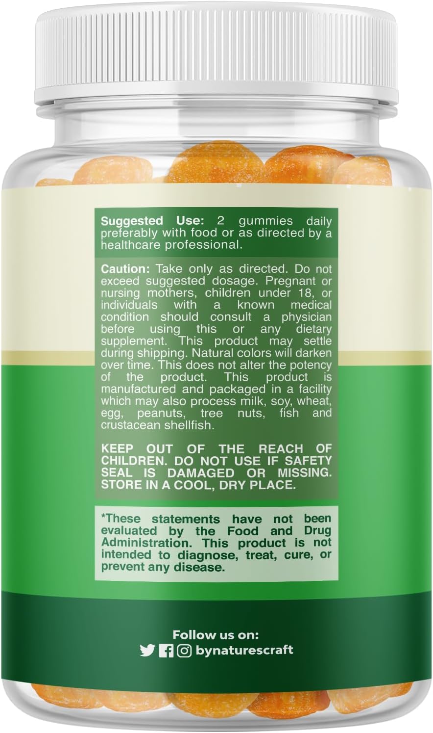 Natures Craft Gominolas de Vitamina C para Adultos - Halal - 250 mg - 60 Gominolas