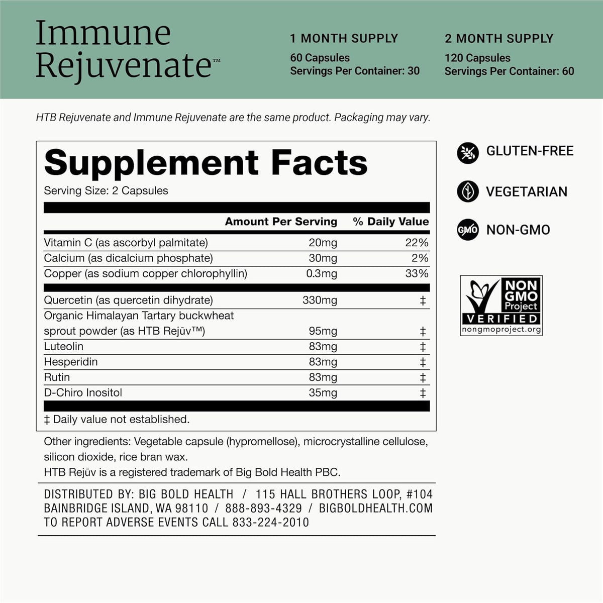 BIG BOLD HEALTH HTB Immune Rejuvenate – – Luteolina: Otro flavonoide con capacidad para neutralizar radicales – Image 5
