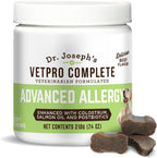 VetPro Advanced Apoyo para Alergias y Picor en Perros - Alivia Alergias Estacionales, Picor en la Piel e Inmunidad - Enriquecido con Aceite de Salmón, Probióticos y Calostro