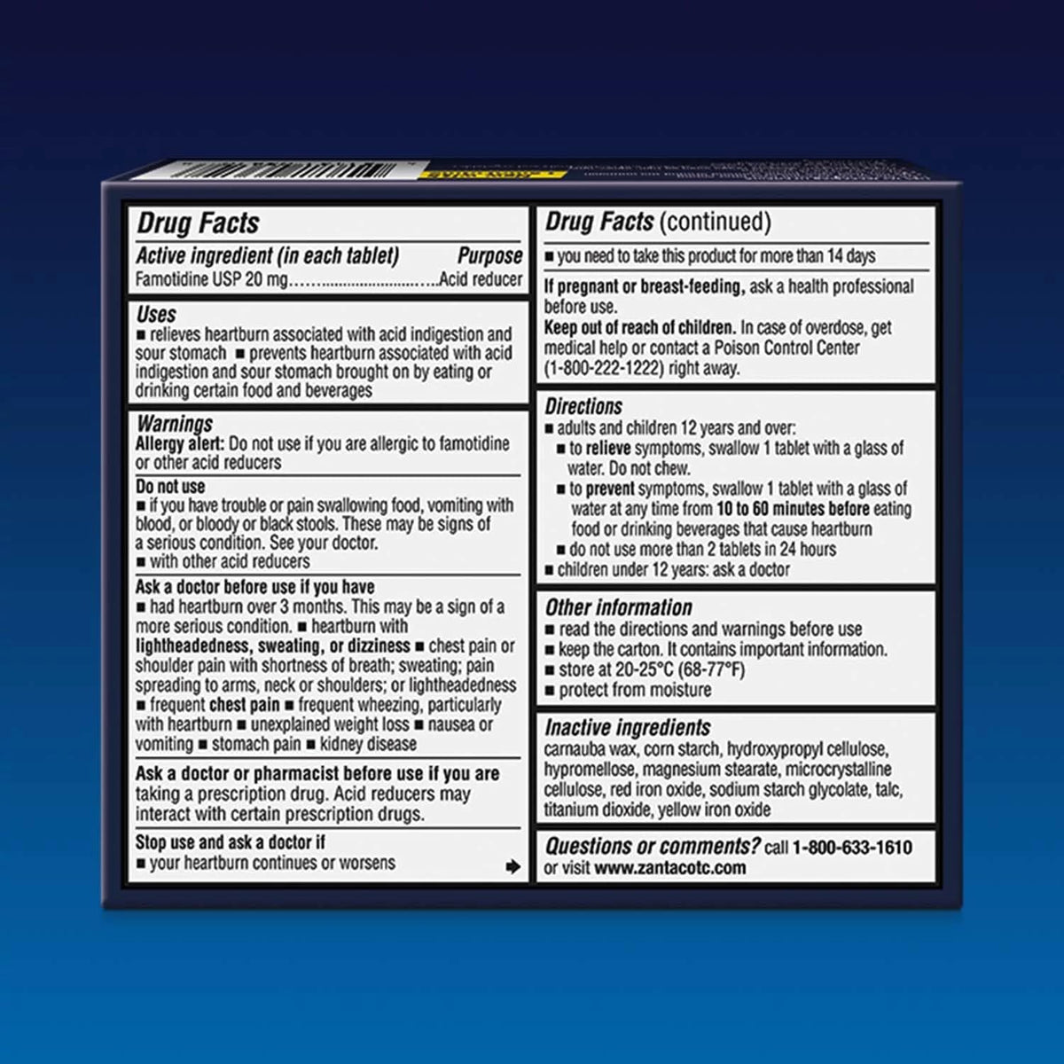 Zantac 360 Comprimidos Máxima Potencia, 50 unidades, 20 mg – Alivio y Prevención de la Acidez – Image 2