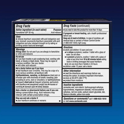 Zantac 360 Comprimidos Máxima Potencia, 50 unidades, 20 mg – Alivio y Prevención de la Acidez – Image 2