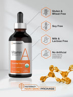 Horbäach Vitamina A Líquida Gotas - 118 ml (4 fl oz) con Aceite MCT Orgánico