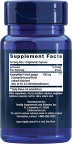 Life Extension Male Vascular Sexual Support, Jengibre Negro, 30 Cápsulas Vegetarianas