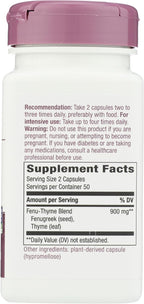 Nature's Way Fenu-Thyme, 900 mg por ración, 100 cápsulas vegetales