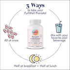 FullWell Women's Prenatal Multivitamin con Esencia de Limón - 240 Cápsulas (30 Dosis)