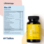 LifeVantage Rise AM - Suplemento Multinutriente Avanzado con Timewise Nutrient Delivery (60 comprimidos)