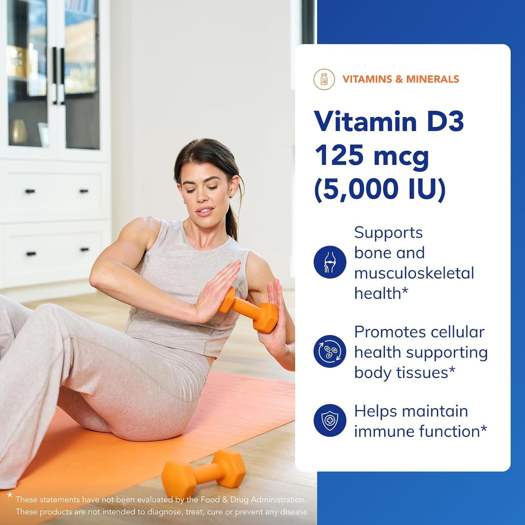 Pure Encapsulations Vitamina D3 125 mcg (5000 UI) - 60 cápsulas