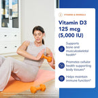 Pure Encapsulations Vitamina D3 125 mcg (5000 UI) - 60 cápsulas