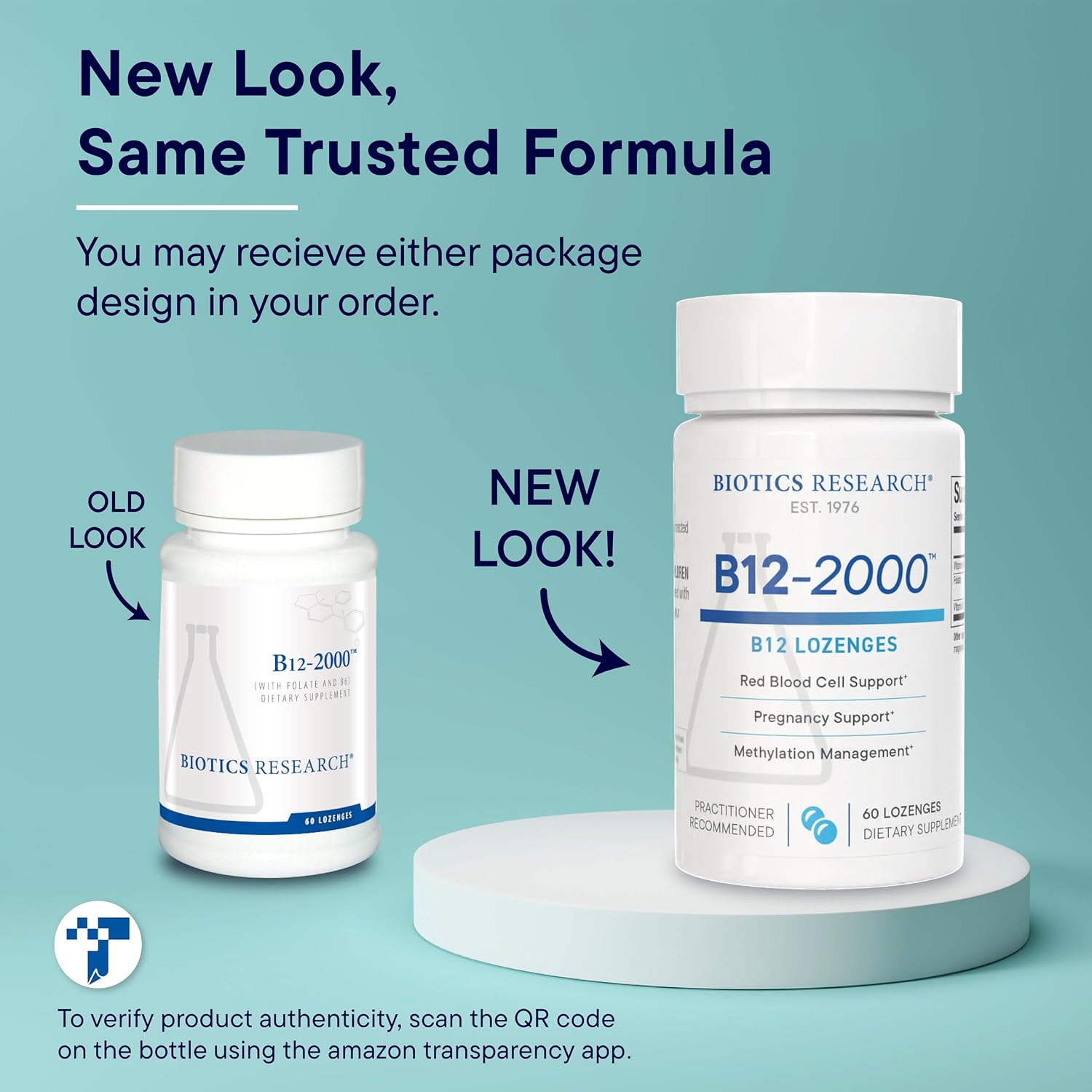 BIOTICS RESEARCH B12-2000™ Vitamina B12 2000 mcg, B6, Folato – Pastillas sublinguales, Apoyo a la metilación, Alta potencia, Sabor a bayas, 60 unidades