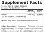 Niacinamida 1000mg 200 Cápsulas Vegetales - NusaPure - Sin Enrojecimiento