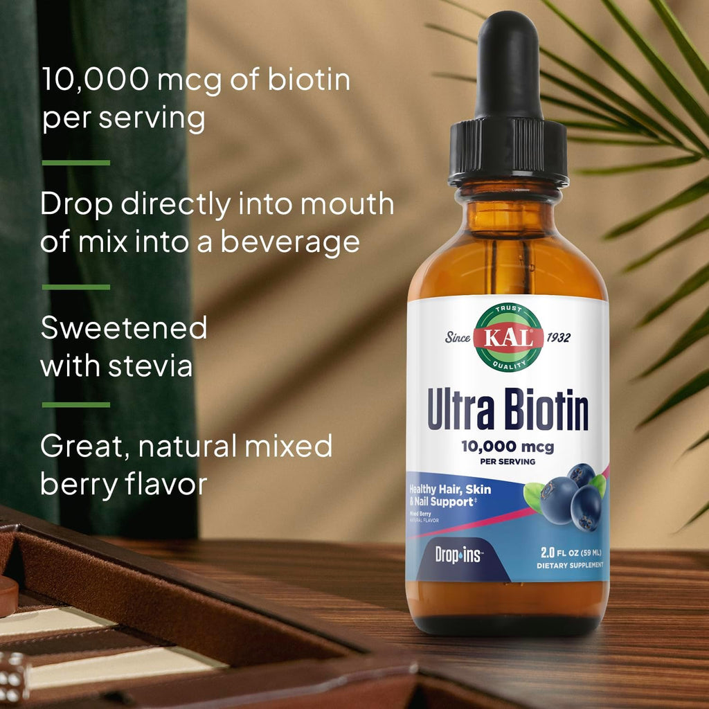 KAL Ultra Biotin 10000mcg DropIns - Gotas de Biotina L