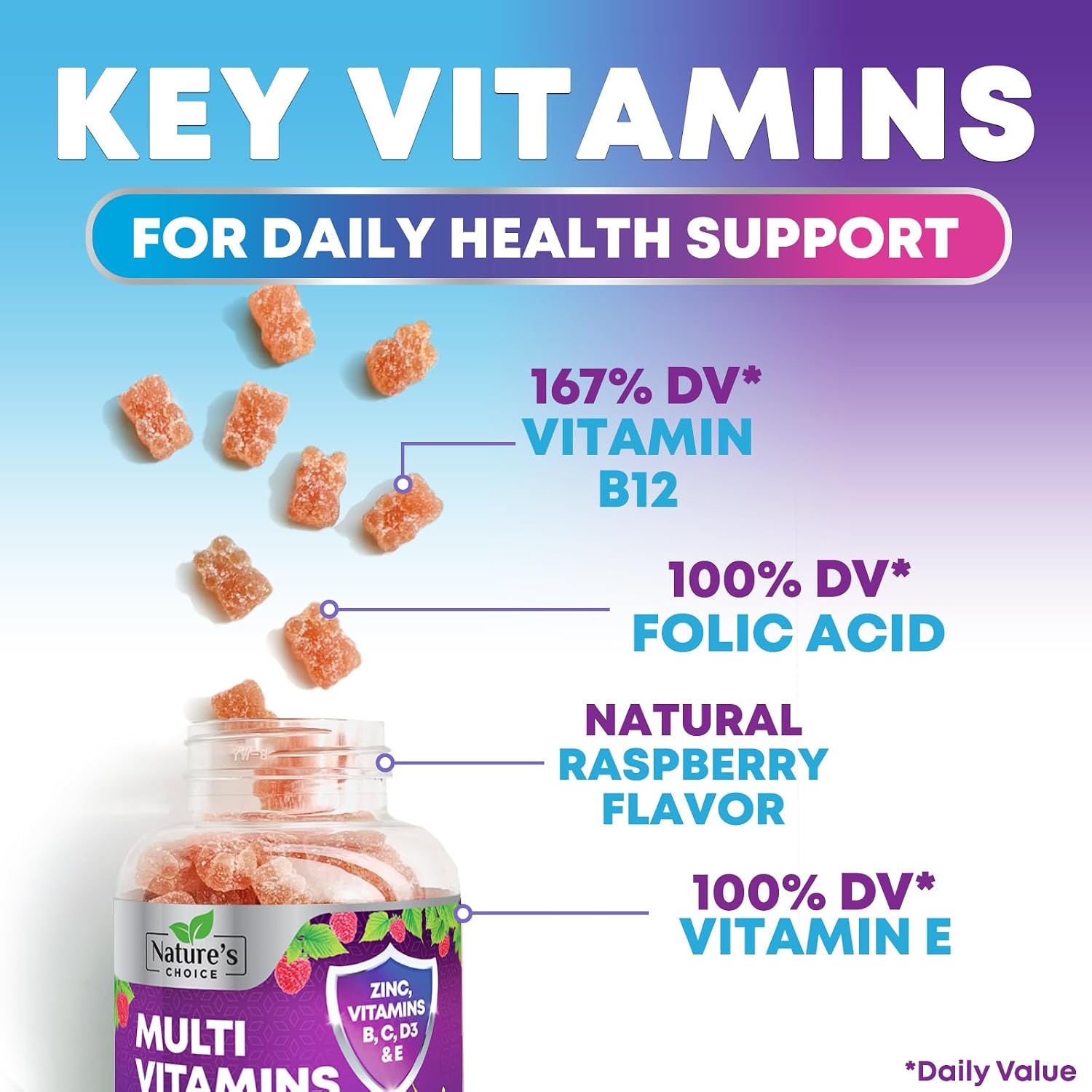 Nature's Choice Multivitamin Gummies for Adults, 120 Gummies
