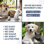Organic Hemp Oil para Perros y Gatos - Aceite de Cáñamo con Omega 3, 6, 9 - Paquete de 2