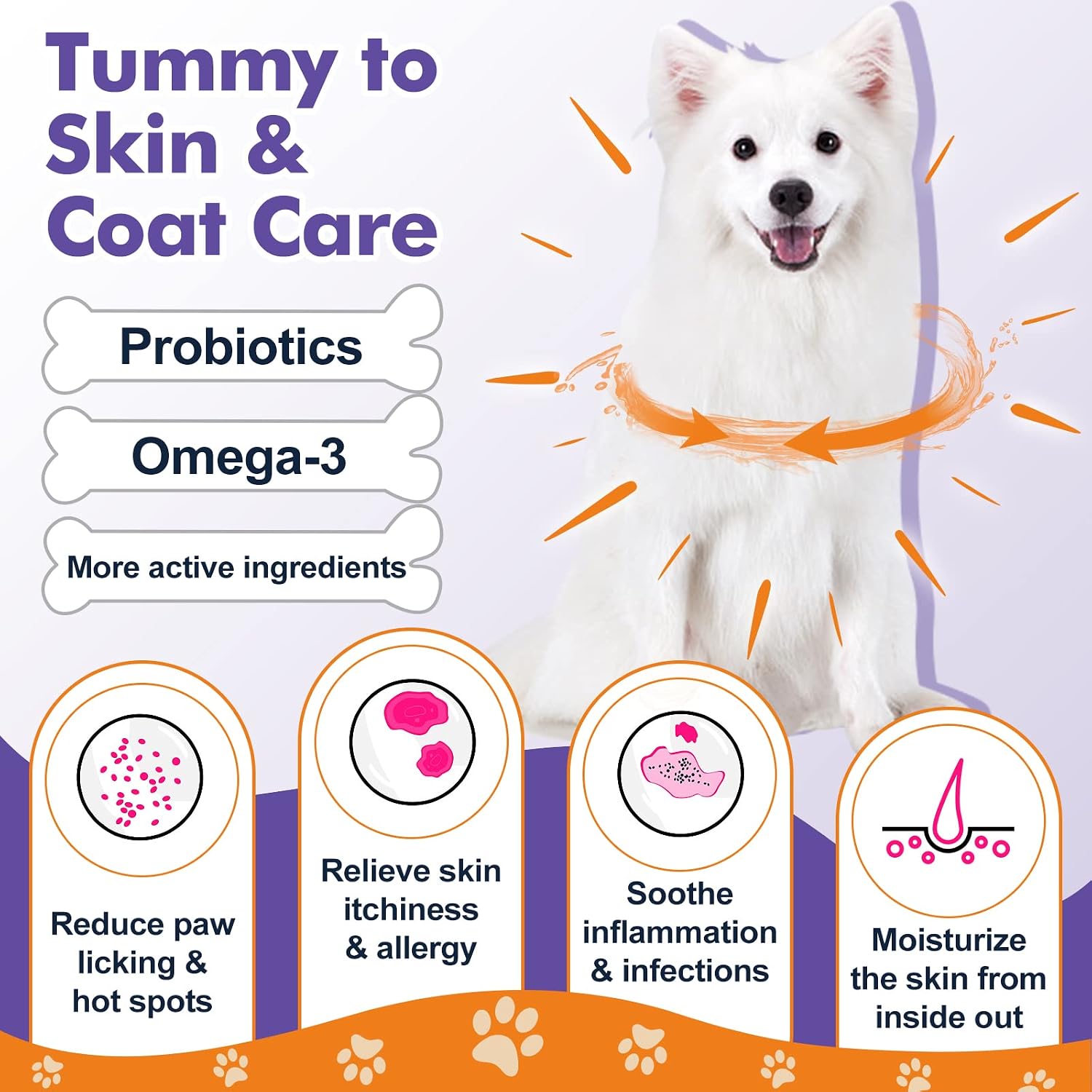 Probióticos para Perros Liofilizados con Enzimas Digestivas y Omega-3, 120 Bocados