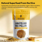 Bee and You Gránulos de Polen de Abeja, 453 g (1 libra), 100% Puro, Natural