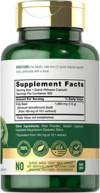 Carlyle Cápsulas de Albahaca Santa (Tulsi) | 200 Unidades | Extracto de Hoja de Tulsi | Suplemento Herbal | No-GMO, Sin Gluten